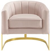 Vertical channel tufted performance velvet accent armchair in pink by Modway additional picture 7