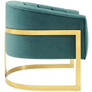 Vertical channel tufted performance velvet accent armchair in teal by Modway additional picture 4