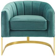 Vertical channel tufted performance velvet accent armchair in teal by Modway additional picture 7