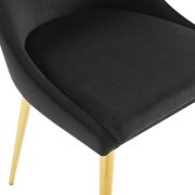 Modern accent performance velvet dining chair in black by Modway additional picture 3