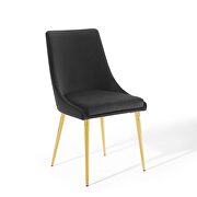 Modern accent performance velvet dining chair in black additional photo 5 of 8