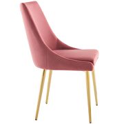 Modern accent performance velvet dining chair in dusty rose by Modway additional picture 3