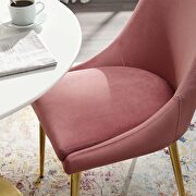 Modern accent performance velvet dining chair in dusty rose by Modway additional picture 7