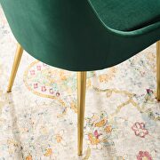 Modern accent performance velvet dining chair in green by Modway additional picture 2