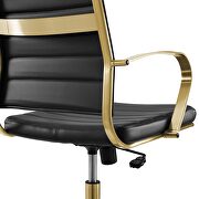 Stainless steel highback office chair in gold black additional photo 2 of 5