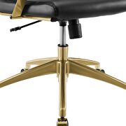 Stainless steel highback office chair in gold black additional photo 3 of 5