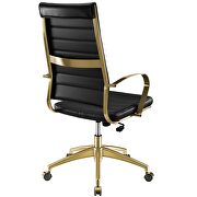 Stainless steel highback office chair in gold black additional photo 4 of 5