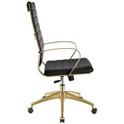 Stainless steel highback office chair in gold black by Modway additional picture 6