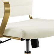 Stainless steel highback office chair in gold white by Modway additional picture 2