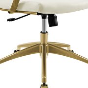 Stainless steel highback office chair in gold white by Modway additional picture 3