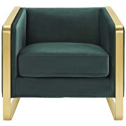 Accent club lounge performance velvet armchair in green additional photo 2 of 6