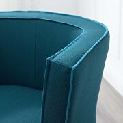 Upholstered fabric accent chair in azure additional photo 3 of 8