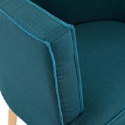 Upholstered fabric accent chair in azure additional photo 4 of 8