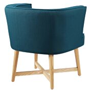 Upholstered fabric accent chair in azure additional photo 5 of 8