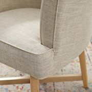 Upholstered fabric accent chair in beige additional photo 3 of 8