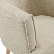 Upholstered fabric accent chair in beige additional photo 4 of 8