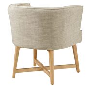 Upholstered fabric accent chair in beige additional photo 5 of 8