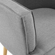Upholstered fabric accent chair in light gray by Modway additional picture 4