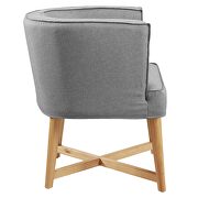Upholstered fabric accent chair in light gray by Modway additional picture 6