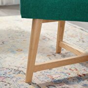 Upholstered fabric accent chair in teal additional photo 3 of 8