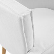 Upholstered fabric accent chair in white additional photo 3 of 8