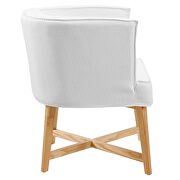 Upholstered fabric accent chair in white additional photo 5 of 8