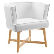 Upholstered fabric accent chair in white by Modway additional picture 7