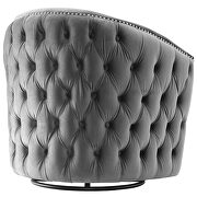 Swivel performance velvet armchair in gray by Modway additional picture 3