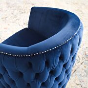 Swivel performance velvet armchair in navy by Modway additional picture 2