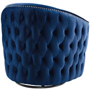 Swivel performance velvet armchair in navy by Modway additional picture 3