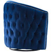Swivel performance velvet armchair in navy by Modway additional picture 4