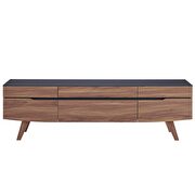 Tv stand in walnut gray by Modway additional picture 4