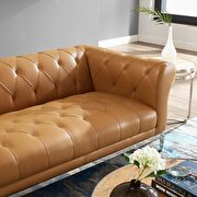 Tufted button upholstered leather chesterfield loveseat in tan by Modway additional picture 8