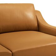 Stainless steel base leather sofa in tan by Modway additional picture 6