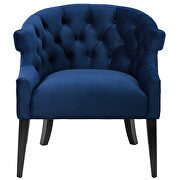 Accent performance velvet armchair in navy additional photo 3 of 6