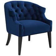 Accent performance velvet armchair in navy additional photo 5 of 6