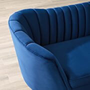 Vertical channel tufted curved performance velvet sofa in navy by Modway additional picture 6