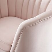 Vertical channel tufted curved performance velvet chair in pink by Modway additional picture 6