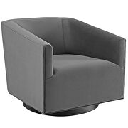 Accent lounge performance velvet swivel chair in gray by Modway additional picture 6