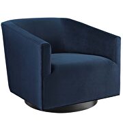 Accent lounge performance velvet swivel chair in midnight blue by Modway additional picture 6