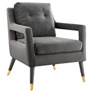 Accent lounge performance velvet armchair in gray by Modway additional picture 7