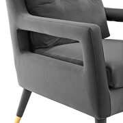 Accent lounge performance velvet armchair in gray by Modway additional picture 8