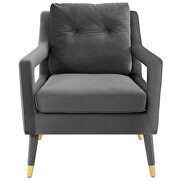 Accent lounge performance velvet armchair in gray by Modway additional picture 9