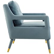 Accent lounge performance velvet armchair in light blue by Modway additional picture 4