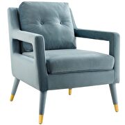 Accent lounge performance velvet armchair in light blue by Modway additional picture 6