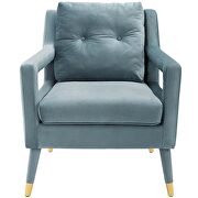 Accent lounge performance velvet armchair in light blue by Modway additional picture 9