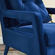 Accent lounge performance velvet armchair in navy additional photo 2 of 8