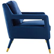 Accent lounge performance velvet armchair in navy additional photo 4 of 8