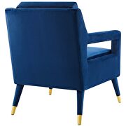 Accent lounge performance velvet armchair in navy by Modway additional picture 5