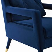 Accent lounge performance velvet armchair in navy by Modway additional picture 8